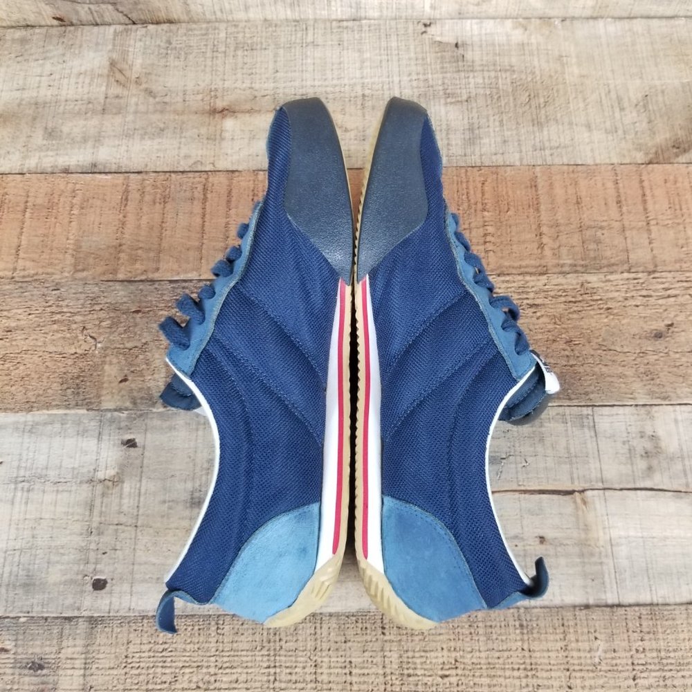 Asics Onitsuka Tiger Men Sz 8 Blue Red Retro Sneakers Casual Classic Low D203N - Picture 6 of 9